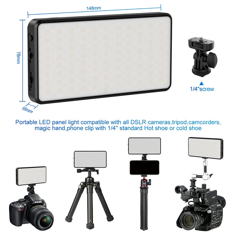 VIJIM VL196 RGB LED Video Light 2500K-9000K Dimmable Fill Light for DSLR Camera Light Smartphone Vlog Lamp Photography Lighting
