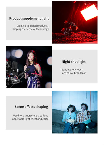VIJIM VL196 RGB LED Video Light 2500K-9000K Dimmable Fill Light for DSLR Camera Light Smartphone Vlog Lamp Photography Lighting