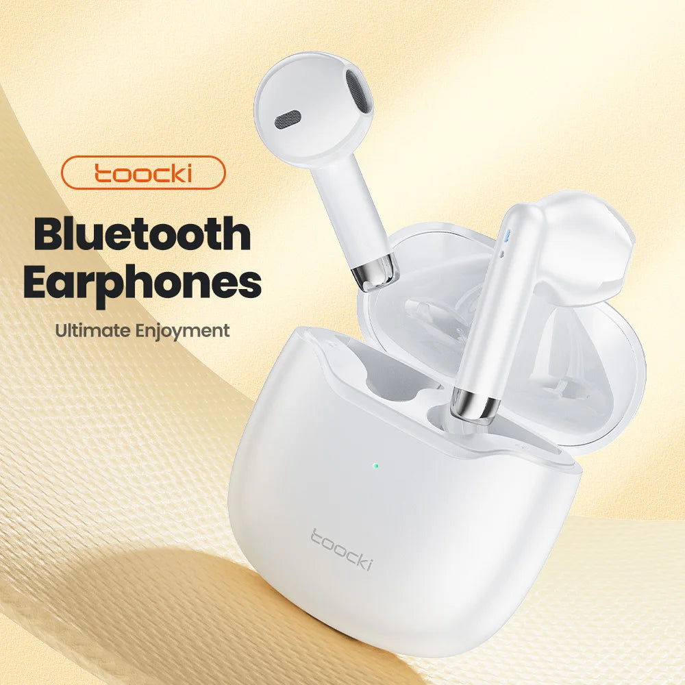 Toocki Wireless Bluetooth Headphones TWS BT5.3 Earphones IPX4 Waterproof Mini Earbuds For Xiaomi Huawei Redmi iPhone 14 15 16