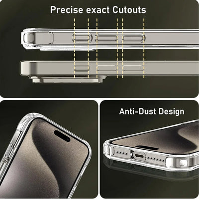 For iPhone 17 16 15 Pro Max Phone Case For iPhone 16 15 14 13 Mini 12 11 Pro Transparent Case iPhone16 Plus Cover