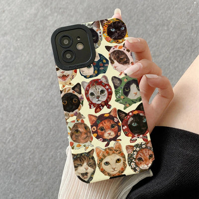 Funny Cat Phone Cases for IPhone 11 Case 14 Pro Max 15 16 Pro Max IPhone Case for IPhone 13