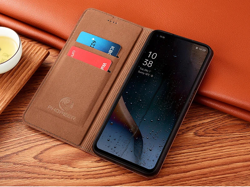 Leather Phone Case For Nothing Phone 1 2 2A 3 3A Plus Pro Flip Protective Cover With Card Slots Holder