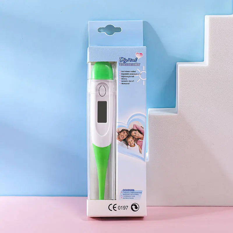 Electronic Digital Thermometer Soft Head Home First Aid Kit Fever Baby Adult Head Oral Armpit Temperature Measurement Instrument