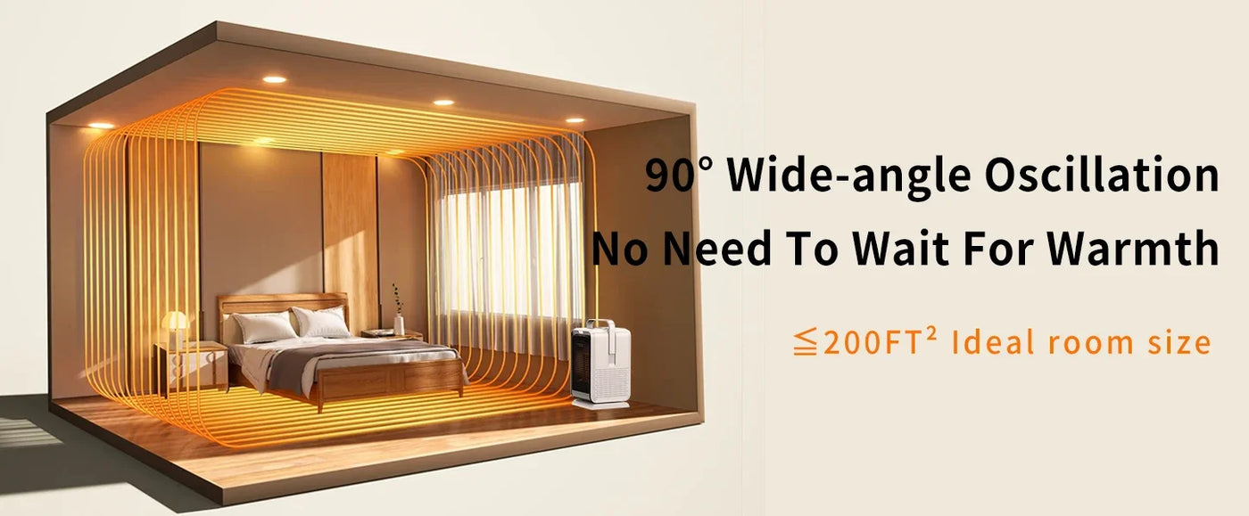 Portable Desktop PTC quick heating shaking head electric both cooling and heating small household With Remote Control 1000W