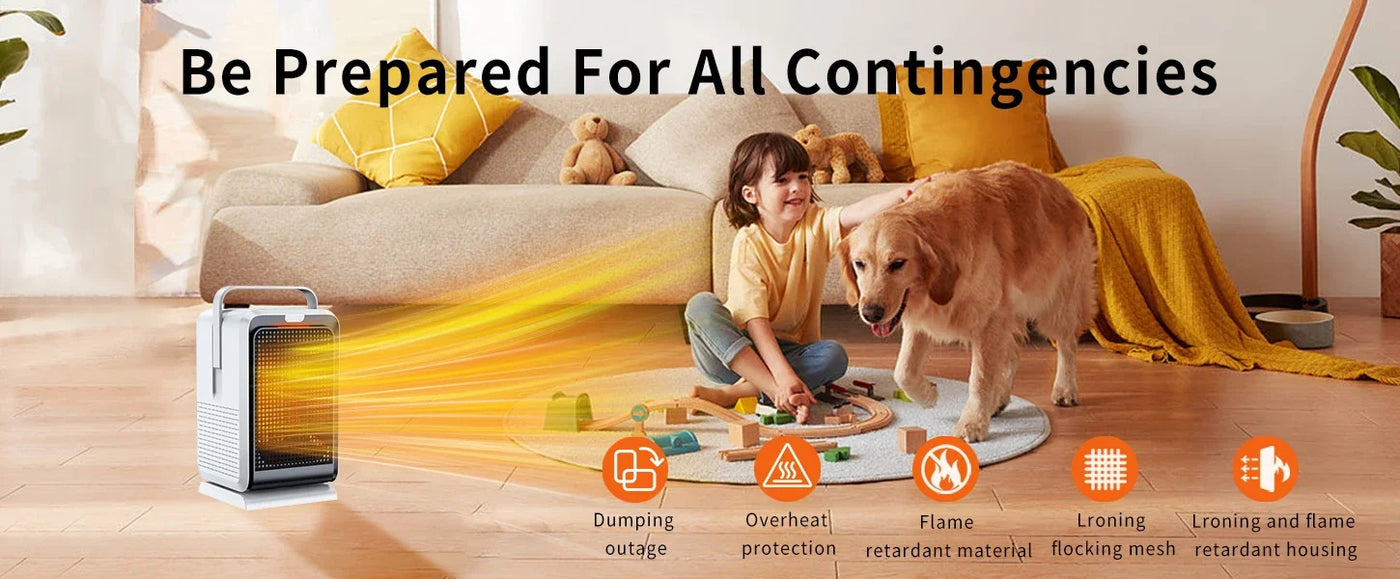 Portable Desktop PTC quick heating shaking head electric both cooling and heating small household With Remote Control 1000W