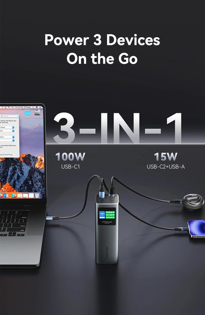 Vention 27000mAh Power Bank Portable 140W PD External Battery PowerBank for iPad Xiaomi Laptop Notebook Macbook Pro Fast Charge
