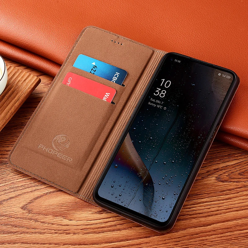 Leather Phone Case For Nothing Phone 1 2 2A 3 3A Plus Pro Flip Protective Cover With Card Slots Holder