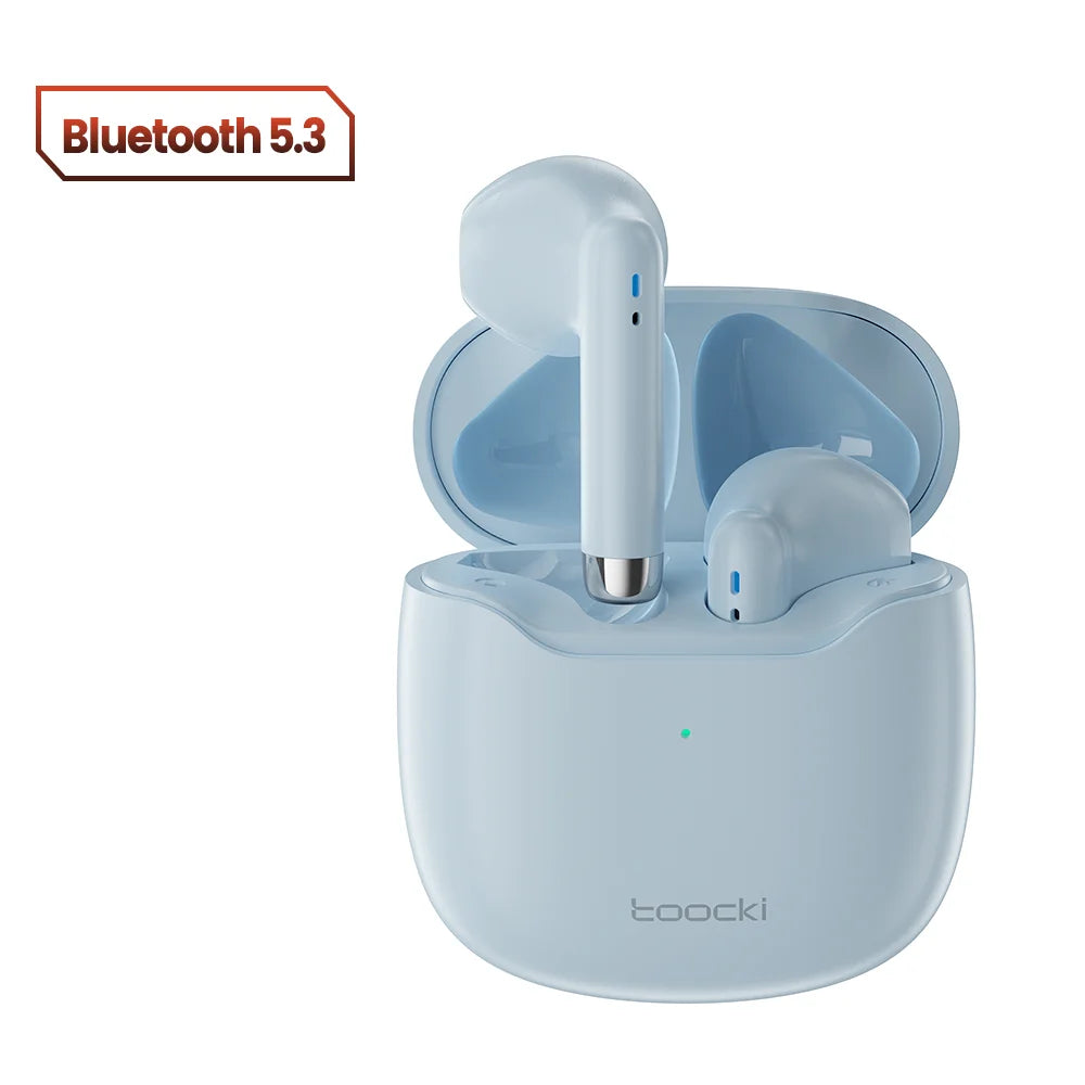 Toocki Wireless Bluetooth Headphones TWS BT5.3 Earphones IPX4 Waterproof Mini Earbuds For Xiaomi Huawei Redmi iPhone 14 15 16