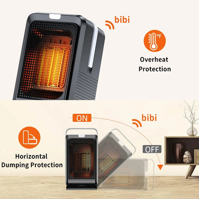 Portable Desktop PTC quick heating shaking head electric both cooling and heating small household With Remote Control 1000W